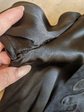 Load image into Gallery viewer, 1930s Inky Black Silk Dress | XS-S