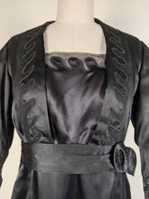 Load image into Gallery viewer, 1930s Inky Black Silk Dress | XS-S