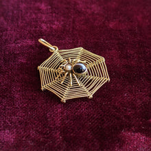 Load image into Gallery viewer, 1900s 9k Gold Spider Web Pendant