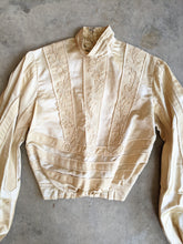 Load image into Gallery viewer, 1900s Cream Silk Shirt-Waist | Study + Display