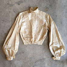 Load image into Gallery viewer, 1900s Cream Silk Shirt-Waist | Study + Display