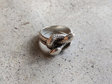 Load image into Gallery viewer, 1920s-1930s Sterling Silver Coiled Snake Ring