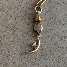 Load image into Gallery viewer, 1910s 10k Gold Moon + Star Charm