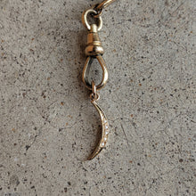 Load image into Gallery viewer, 1910s 10k Seed Pearl Moon Charm