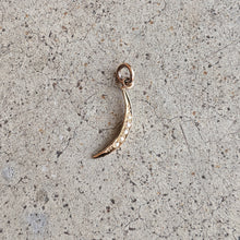 Load image into Gallery viewer, 1910s 10k Seed Pearl Moon Charm