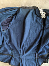 Load image into Gallery viewer, 1902-1903 Blue Velveteen Shirt-Waist