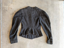 Load image into Gallery viewer, 1900s Dark Grey Puff Sleeve Jacket