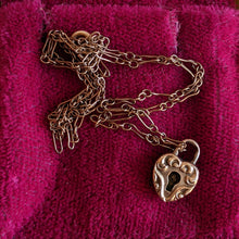 Load image into Gallery viewer, 1900s-1910s Heart Padlock Necklace