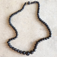 Load image into Gallery viewer, c. 1860s Carved Jet Bead Necklace