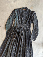Load image into Gallery viewer, c. 1890s-1900s Dark Indigo Calico Dress