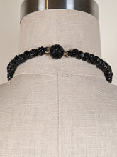 Load image into Gallery viewer, c. 1860s Carved Jet Bead Necklace