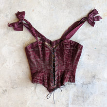 Load image into Gallery viewer, 19th c. Purple Velvet Swiss Waist