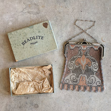 Load image into Gallery viewer, c. 1930 Whiting & Davis Beadlite Purse in Original Box