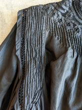 Load image into Gallery viewer, 1900s Black Silk Shirt-Waist