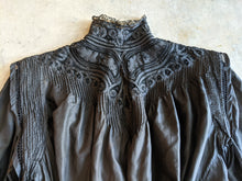 Load image into Gallery viewer, 1900s Black Silk Shirt-Waist
