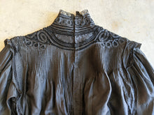 Load image into Gallery viewer, 1900s Black Silk Shirt-Waist