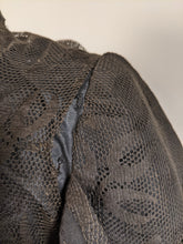 Load image into Gallery viewer, c. 1901 Black Lace Shirt-Waist or Bodice
