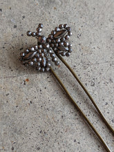 Load image into Gallery viewer, 19th c. Cut Steel Butterfly Hair Pin