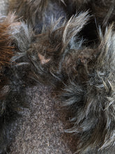 Load image into Gallery viewer, c. 1890s-1900s Felt + Fur Slippers