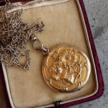 Load image into Gallery viewer, c. 1900s-1910s Locket + Long Guard Chain