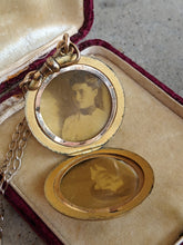 Load image into Gallery viewer, c. 1900s-1910s Locket + Long Guard Chain