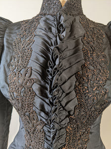 1890s Silk Faille Gigot Sleeve Bodice