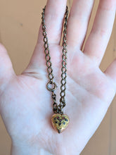 Load image into Gallery viewer, c. 1900s-1910s Puffy Heart Charm Bracelet
