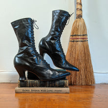 Load image into Gallery viewer, 1910s-1920s Black Lace Up Boots | Approx Sz 7.5-8