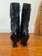 Load image into Gallery viewer, 1910s-1920s Black Lace Up Boots | Approx Sz 7.5-8