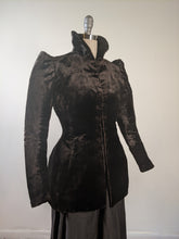 Load image into Gallery viewer, c. 1890 Silk "Seal" Plush Jacket