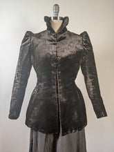 Load image into Gallery viewer, c. 1890 Silk "Seal" Plush Jacket