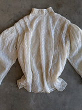 Load image into Gallery viewer, 1900s Cream Lace Shirt-Waist | Crescent Moon Collar