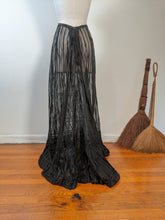 Load image into Gallery viewer, 1900s Sheer Black Lace Skirt