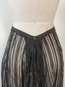 1900s Sheer Black Lace Skirt