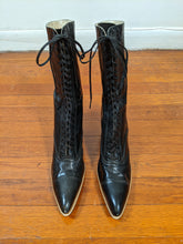 Load image into Gallery viewer, 1920s Black Lace Up Boots | Approx Sz 6-6.5