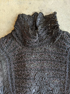 1900s Black Lace Shirt-Waist