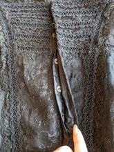 Load image into Gallery viewer, 1900s Black Lace Shirt-Waist