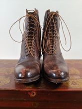 Load image into Gallery viewer, c. 1910s-1920s Brown Lace Up Boots | Approx Sz 8