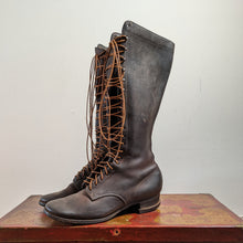 Load image into Gallery viewer, c. 1930s-1940s Tall Lace Up Logger Boots | Approx Sz 7