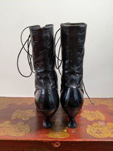Load image into Gallery viewer, c. 1910s-1920s Black Lace Up Boots | Approx Sz 7
