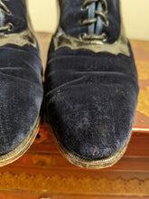 Load image into Gallery viewer, 1910s-1920s Blue Velveteen Boots | Approx Sz 7.5-8