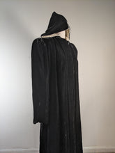 Load image into Gallery viewer, c. 1930s-1940s Hooded Velvet Cloak