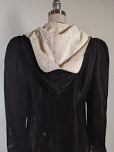 Load image into Gallery viewer, c. 1930s-1940s Hooded Velvet Cloak