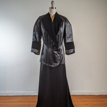 Load image into Gallery viewer, c. 1910s Black Silk Suit | Jacket + Skirt