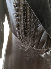 Load image into Gallery viewer, c. 1910s Black Silk Suit | Jacket + Skirt