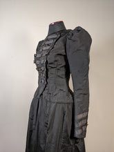 Load image into Gallery viewer, 1890s Black Dress | Bodice + Skirt