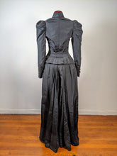 Load image into Gallery viewer, 1890s Black Dress | Bodice + Skirt