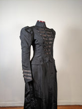 Load image into Gallery viewer, 1890s Black Dress | Bodice + Skirt