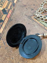 Load image into Gallery viewer, c. 1860s-80s Whitby Jet Locket on Chain