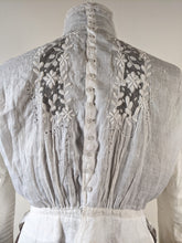 Load image into Gallery viewer, 1900s White Embroidered Shirt-Waist